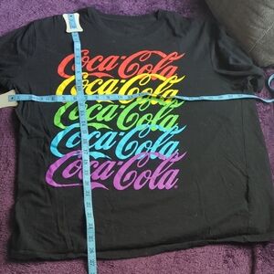 !Coca Cola Black Tee with Rainbow Logo